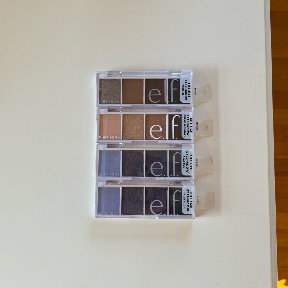 4 New ELF Bite Size Eyeshadow Cream & Sugar, Truffles, Açaí You